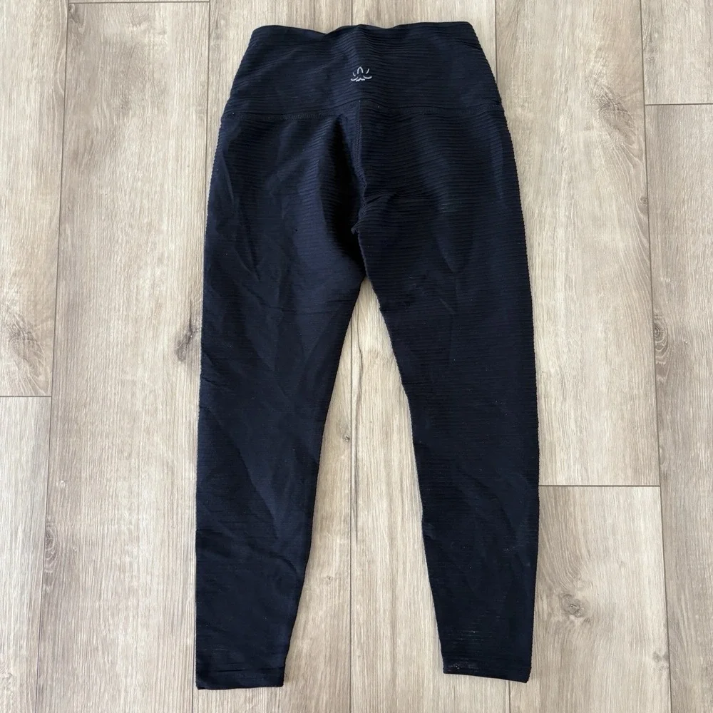 Beyond Yoga Leggings Womens Small High Waisted Ribbed Black Made in USA